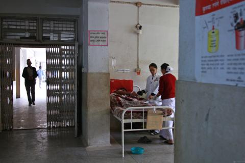 A ward in Pokhara Regional Hospital. Nepal.